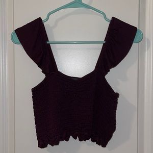 Maroon Crop Top